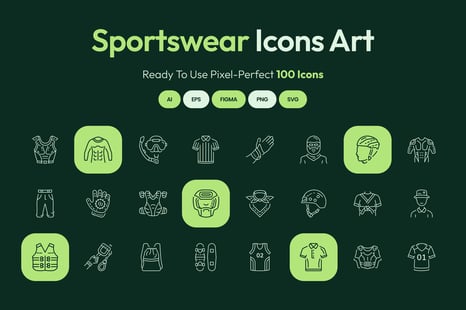 Sportswear Icon Art Set