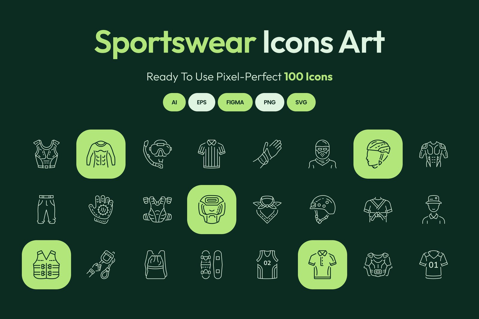 Sportswear Icon Art Set