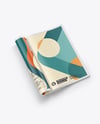Opened Magazine Mockup - Half Side View