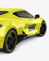 Sport Car Mockup - Back View