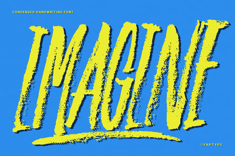 Imagine | Condensed Handwriting Font