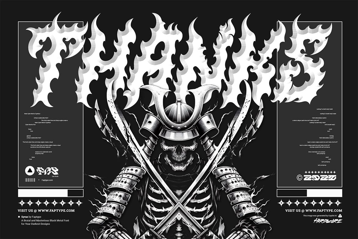 Syrax | Brutal Black Metal Typeface