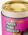 Kraft Paper Tube with Tea Mockup