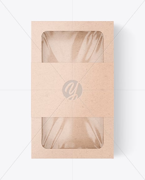 Empty Kraft Box Mockup