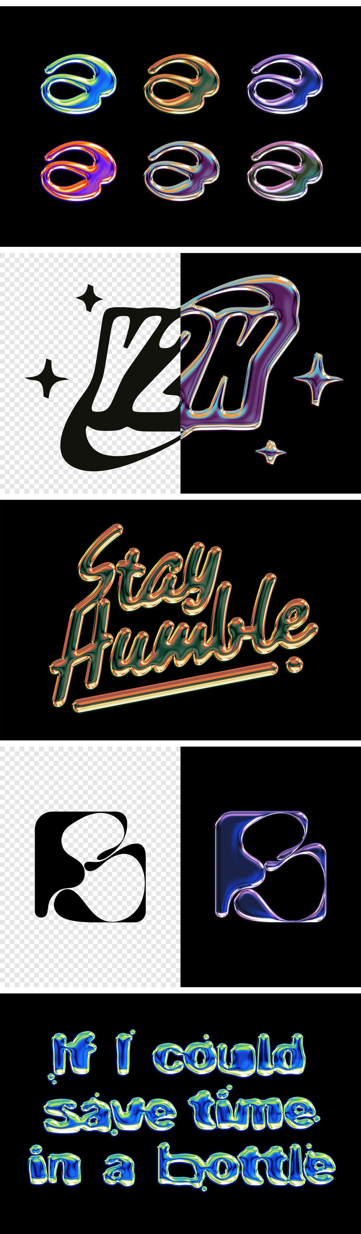 Bubble Chrome Text &amp; Logo Effect