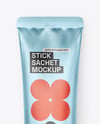 Matte Metallic Stick Sachet Mockup