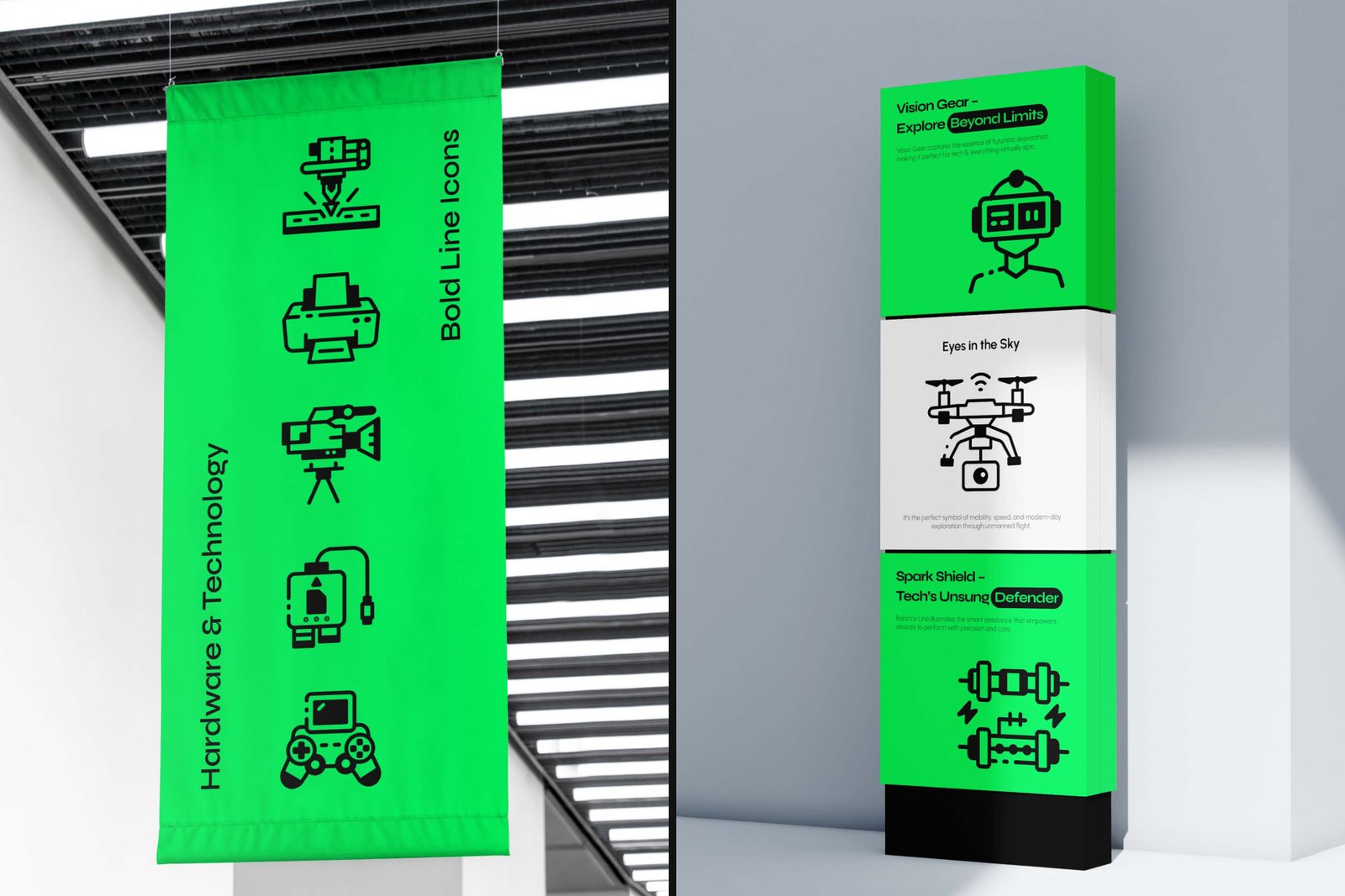 Hardware and Technology Icon Set