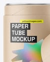 Opened Kraft Paper Tube Mockup