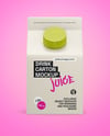 Matte Drink Carton Box Mockup - Front view