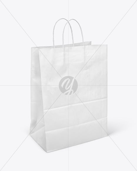 Kraft Paper Bag with Handles Mockup