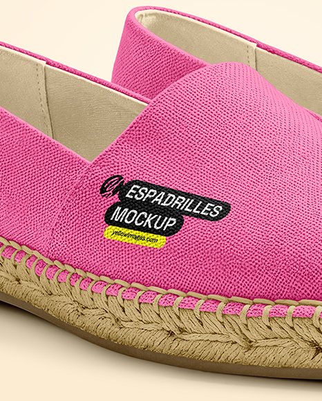 Pair of Women's Espadrilles Mockup