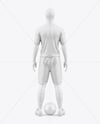 Full Soccer Kit w/ Mannequin Mockup - Back View