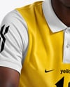 Man with Afro Hairstyle Wearing Full Soccer Kit Mockup