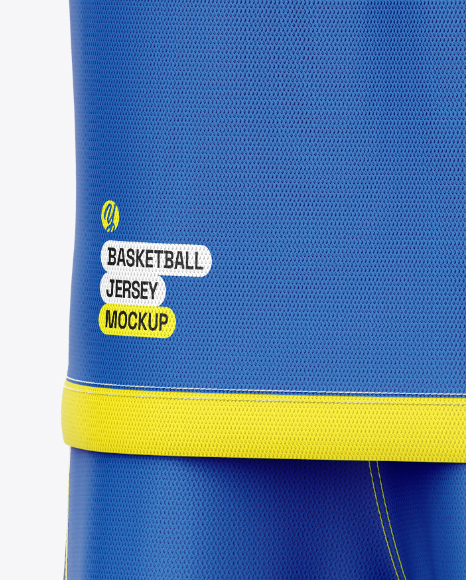 Basketball Kit Mockup - Back Half Side View