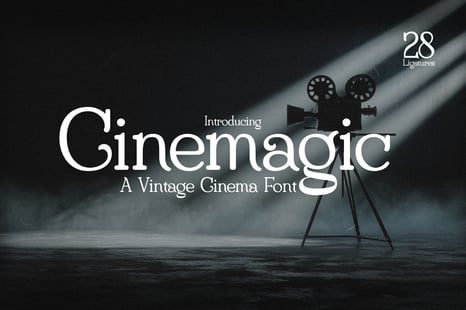 Cinemagic - Vintage Cinema Font - Creative Store