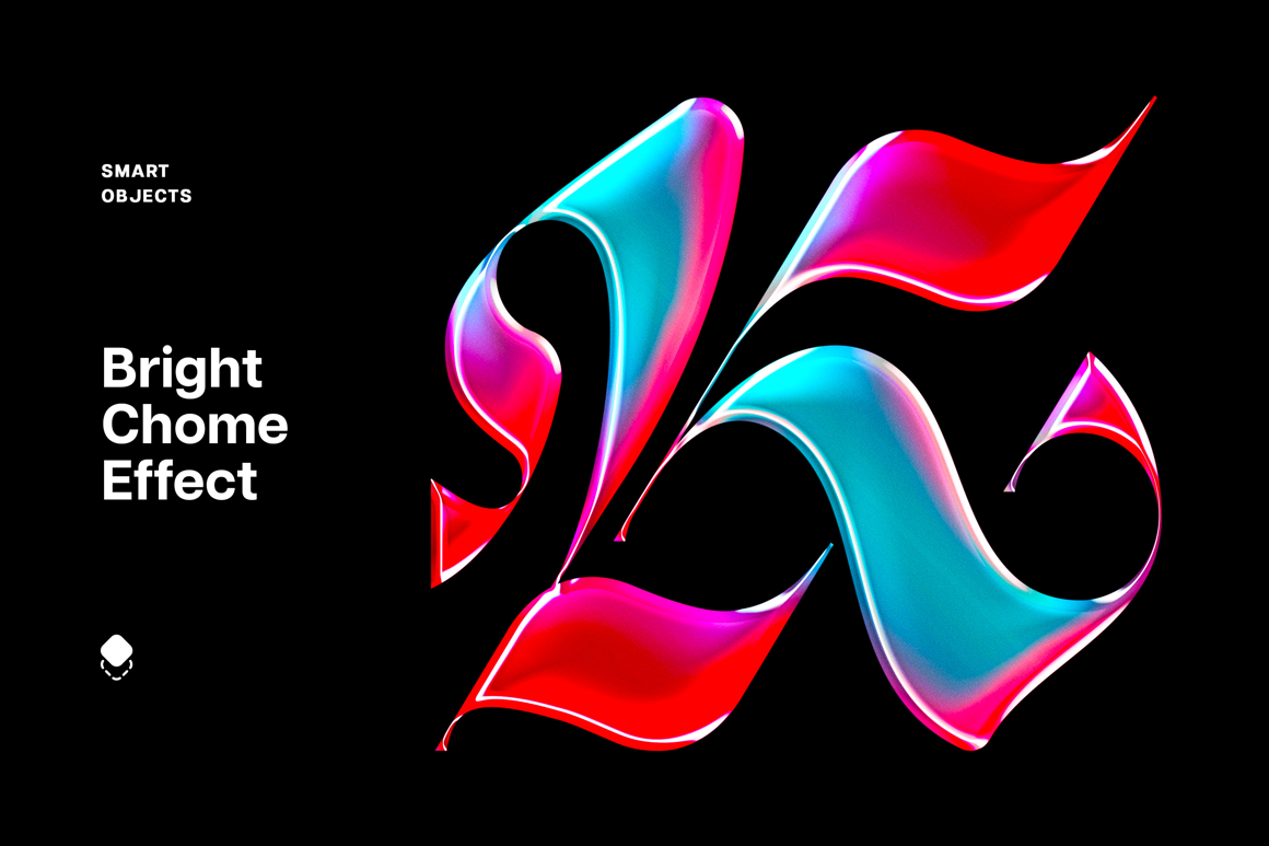 Chrome Logo &amp; Text Effect