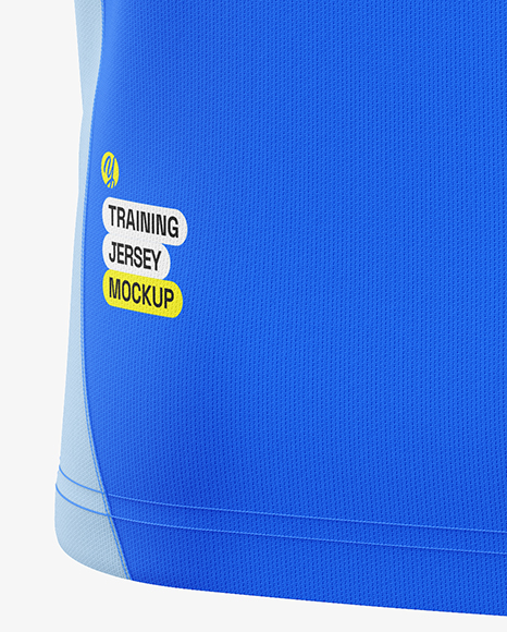 Training Short Sleeve Jersey Mockup - Back Half Side View