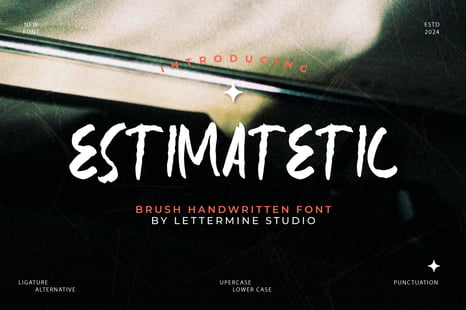 Estimatetic - Brush Handwritten - Retro font