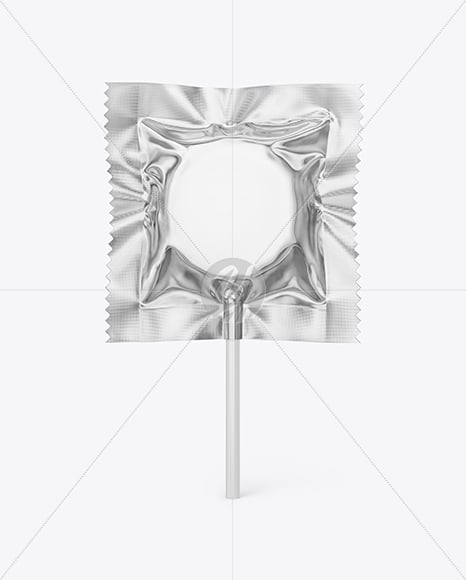 Metallic Lollipop Sachet Mockup