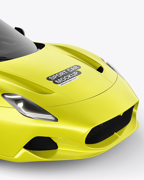 Sport Car Mockup - Front Half Side View