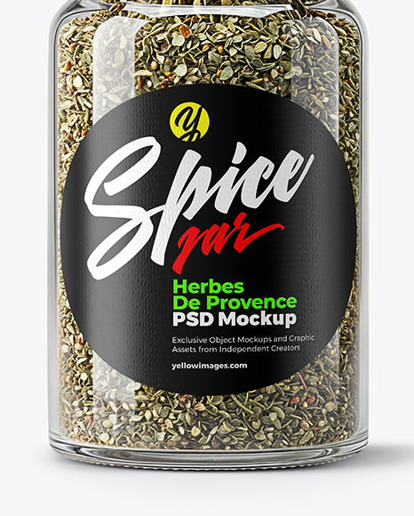 Jar with Herbes de Provence Mockup