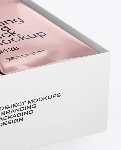 Box with Metallic Trading Card Packs Mockup