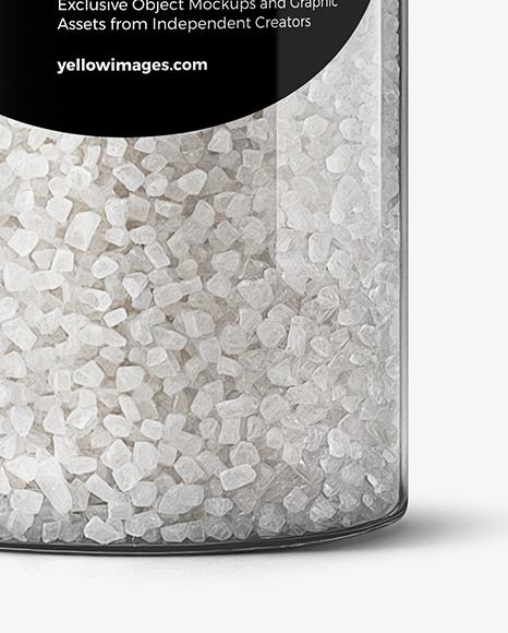 Jar with Coarse Sea Salt Mockup