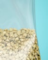 Transparent Package with Green Buckwheat Mockup