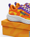 Running Shoes on Shoe Box Mockup
