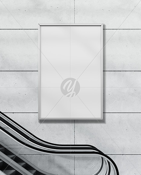 Framed Poster on a Wall Mockup