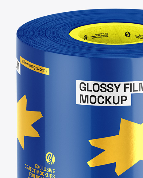Glossy Film Roll Mockup