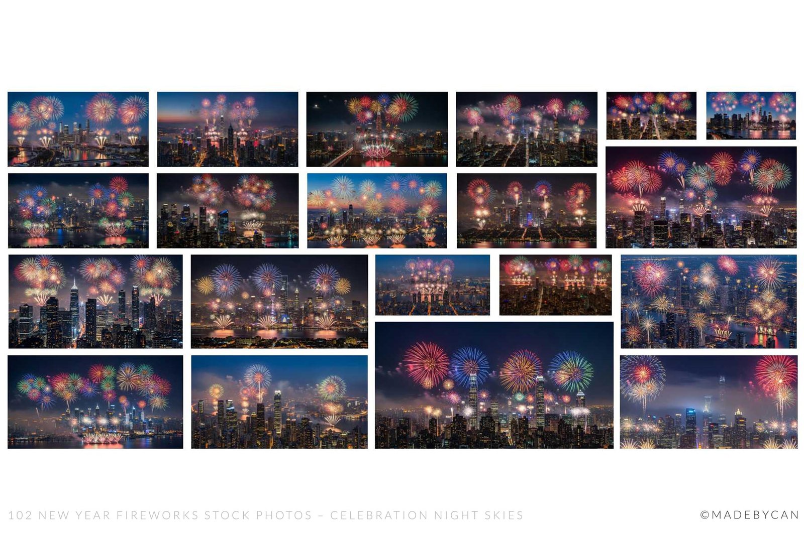 102 New Year Fireworks Stock Photos – Celebration Night Skies