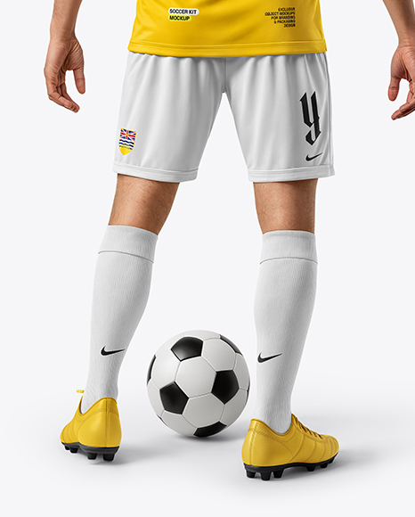 Man Wearing Full Soccer Kit Mockup