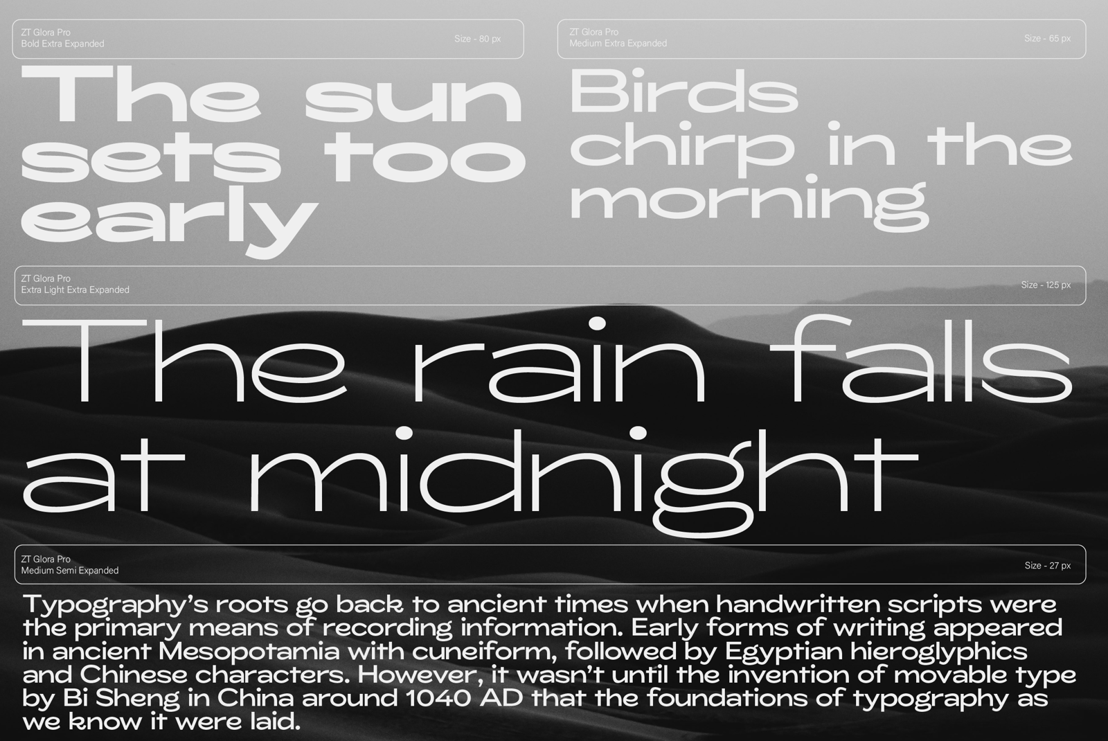 ZT Glora Pro Font