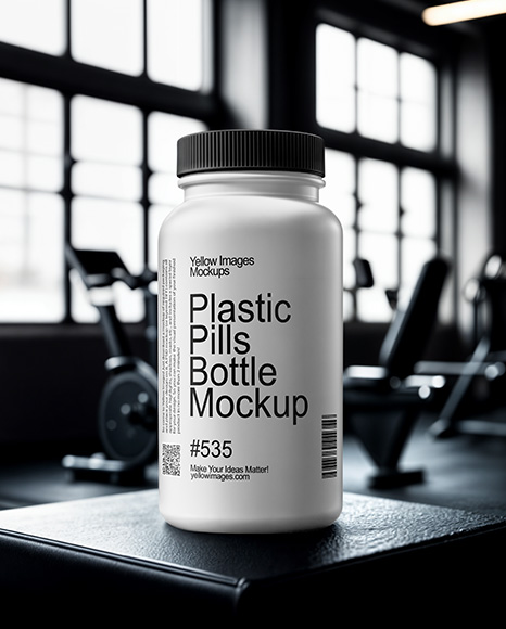 Plastic Pill Bottle Mockup