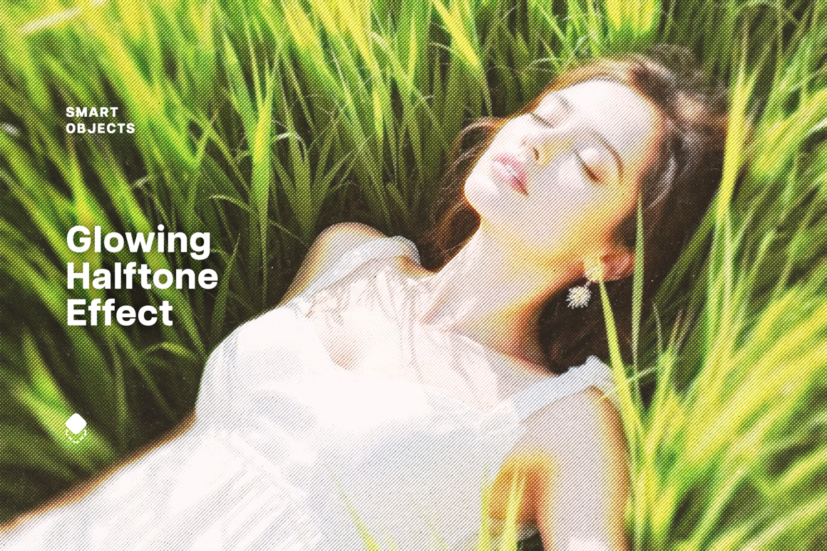 Glowing Halftone Photo Effect