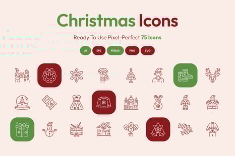 Christmas Icons Art Set
