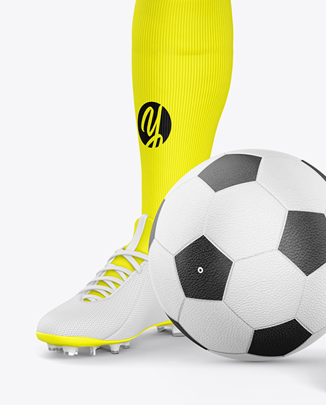 Kids Soccer Kit w/ Mannequin Mockup - Half Side View