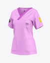 Women's Medical Shirt Mockup - Half Side View