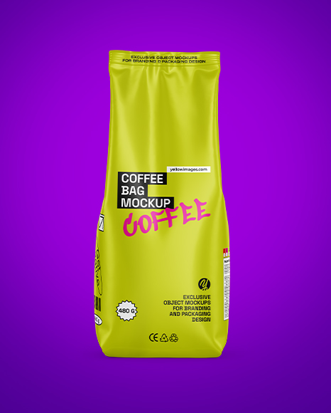 Matte Coffee Bag Mockup