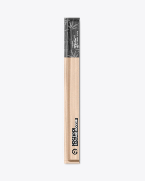 Plastic Chopsticks with Kraft Package Mockup