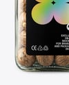 Square Glass Jar with Whole Nutmeg Mockup