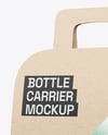 Kraft Paper Bottle Carrier Mockup