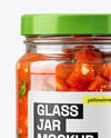 Glass Jar with Tomato Bruschetta Mockup