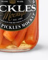 Glass Jar with Pickled Carrots Mockup