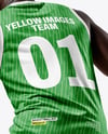 Black Man Wearing Full Basketball Kit Mockup