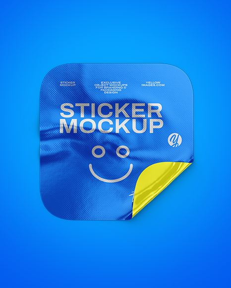 Iridescent Square Sticker Mockup