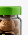 Glass Jar with Whole Nutmeg Mockup