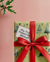 Christmas Gift Box with Holy Leaf Mockup