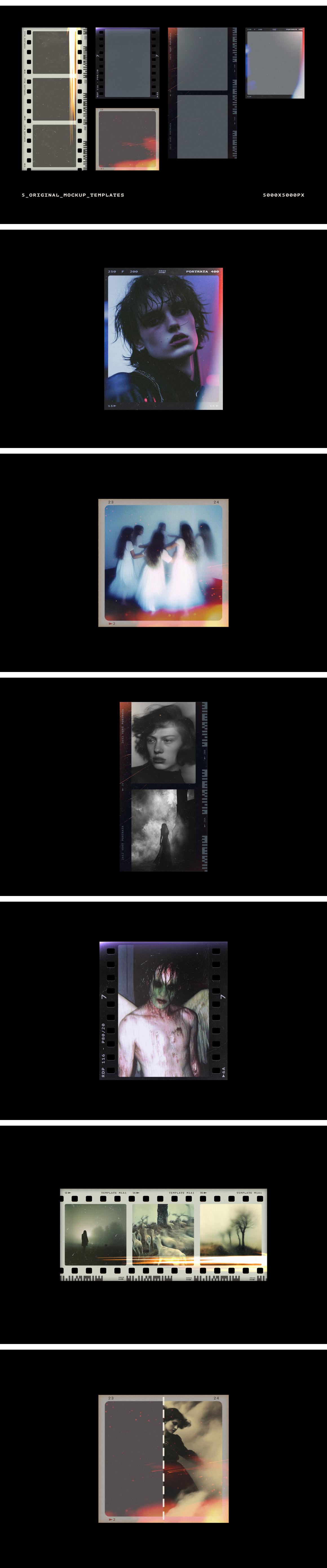 Retro Film Frames Mockups